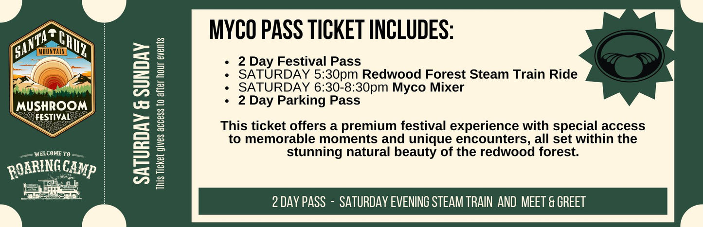 MycoPass Tickets - Saturday and Sunday - Santa Cruz Mountain Mushroom Festival